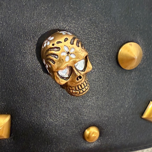 BETSY JOHNSON Black Studded Crossbody Bag - Picture 8 of 12